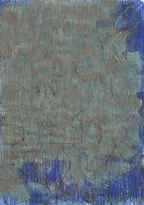 Ulrich Reimkasten, Ultramarin, 2000, Pigmente, Acryl, Leim auf Leinwand, 170 x 120 cm, Repro: Joachim Blobel