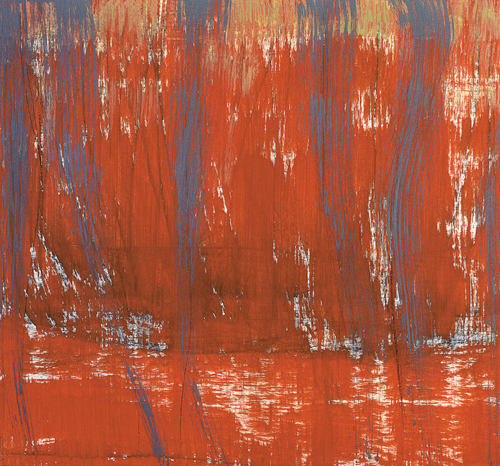 Ulrich Reimkasten, Krakebild, 2001, Pigmente, Acryl, Leim, Steinmehl, Kohle auf Leinwand, 130 x 140 cm, Krake [4/5], Repro: Thomas Richter