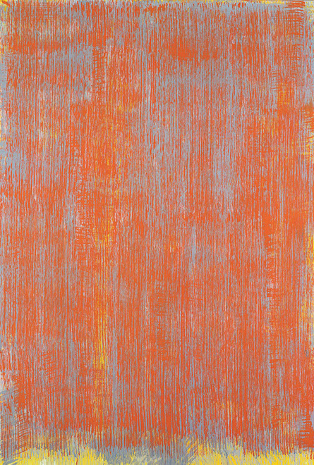 Ulrich Reimkasten, Spiegelbild, 2001, Pigmente, Acryl, Leim auf Leinwand, 190 x 135 cm, Krake [3/5], Repro: Thomas Richter