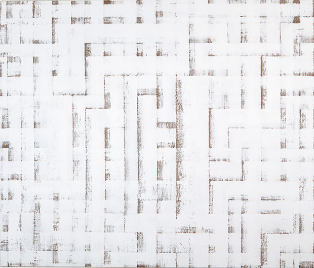 Ulrich Reimkasten, Vorfrühling I, 2002, Acryl auf ungrundierter Leinwand, 220 x 260 cm, Repro: Joachim Blobel