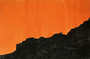 Ulrich Reimkasten, Der Vorhang, 2005, Pigmente, Acryl, Leim auf Leinwand, 190 x 300 cm