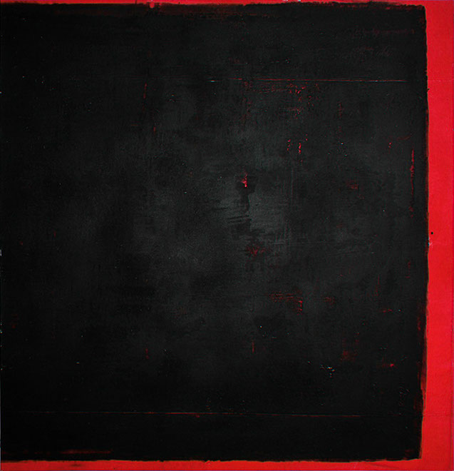 Ulrich Reimkasten, Keimen - Schwarz, 2006, Pigmente, Acryl, Leim auf Leinwand, 130 x 125 cm, Repro: Kerstin Hamel