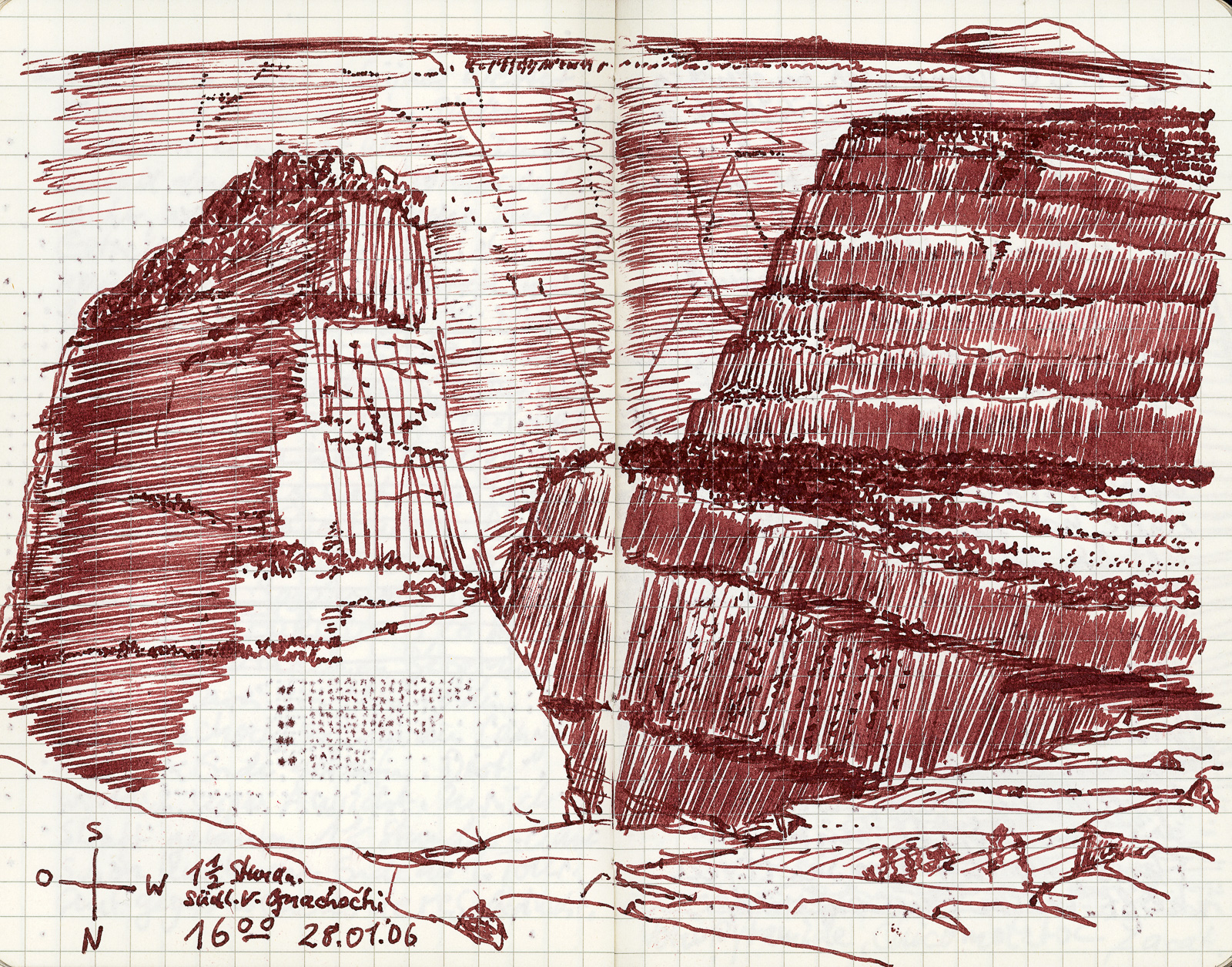 Ulrich Reimkasten, Skizzenbuch 2006-1 Blatt 2, 2006