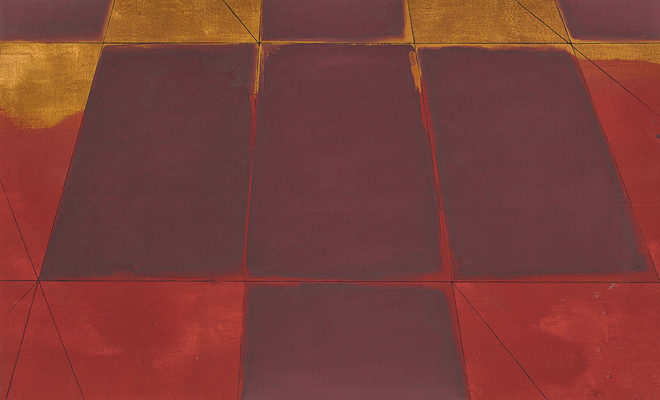 Ulrich Reimkasten, Der Adler, 2007, Pigmente, Acryl, Leim, Kohle auf Leinwand, 170 x 280 cm, Den Berg hinauf träumen [2/5], Repro: Joachim Blobe