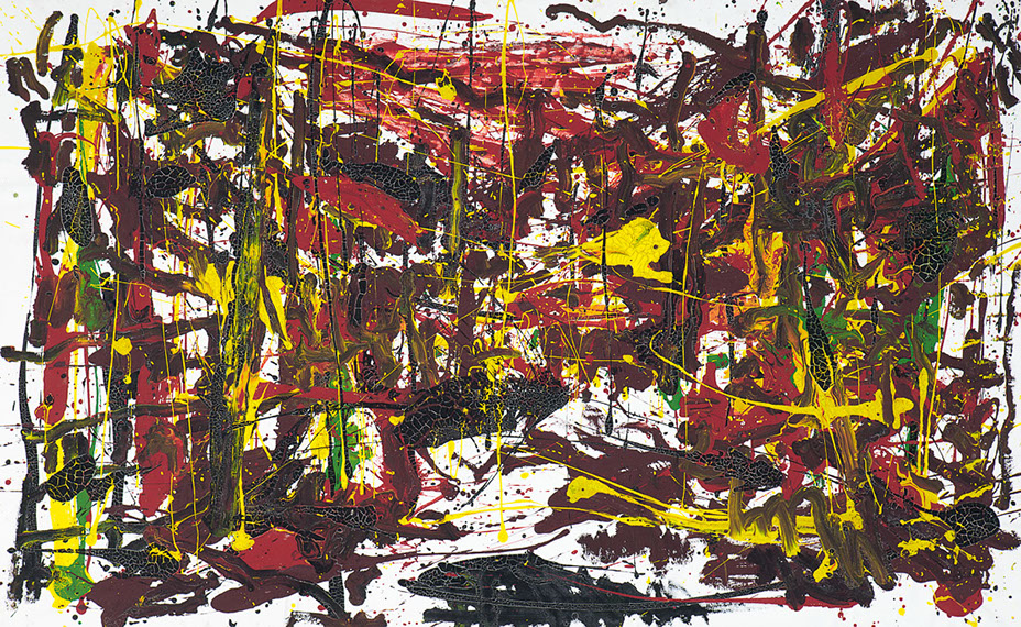 Ulrich Reimkasten, Los Coralitos, 2007, Pigmente, Acryl, Leim auf Leinwand, 170 x 280 cm, Ahnengeister [2/4], Repro: Joachim Blobel