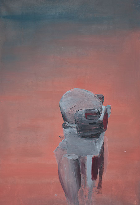 Ulrich Reimkasten, Spezialist I, 2008, Pigmente, Acryl, Leim auf Leinwand, 160 x 110 cm, Cyborgs [1/5], Repro: Joachim Blobel