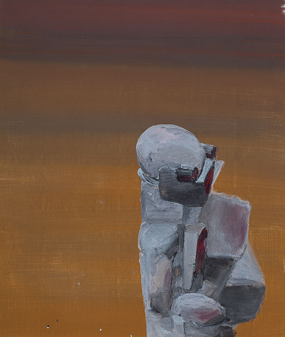 Ulrich Reimkasten, Spezialist II, 2008, Pigmente, Acryl, Leim auf Leinwand, 130 x 110 cm, Cyborgs [2/5], Repro: Joachim Blobel