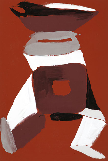 Ulrich Reimkasten, Narr, 2010, Pigmente, Acryl, Leim auf Leinwand, 200 x 135 cm, Japanische Puppen [3/8], Repro: Joachim Blobel