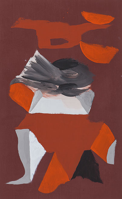 Ulrich Reimkasten, Samurai, 2010, Pigmente, Acryl, Leim auf Leinwand, 220 x 135 cm, Japanische Puppen [6/8], Repro: Joachim Blobel