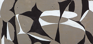 Ulrich Reimkasten, Dynamisches Gebilde, 2011, Pigmente, Acryl, Leim auf Leinwand, 160 x 240 cm, Figur [11/13], Repro: Joachim Blobel