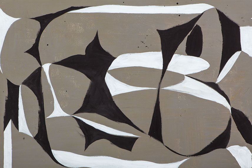 Ulrich Reimkasten, Dynamisches Gebilde, 2011, Pigmente, Acryl, Leim auf Leinwand, 160 x 240 cm, Figur [11/13], Repro: Joachim Blobel