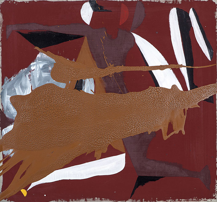 Ulrich Reimkasten, Hector, 2011, Pigmente, Acryl, Leim auf Leinwand, 140 x 150 cm, Figur [13/13], Repro: Joachim Blobel