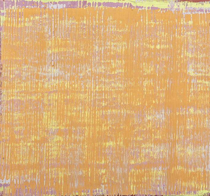 Ulrich Reimkasten, Strahlung I, 2011, Pigmente, Acryl, Leim auf Leinwand, 140 x 150 cm, Gewebte Bilder [2/25], Repro: Joachim Blobel