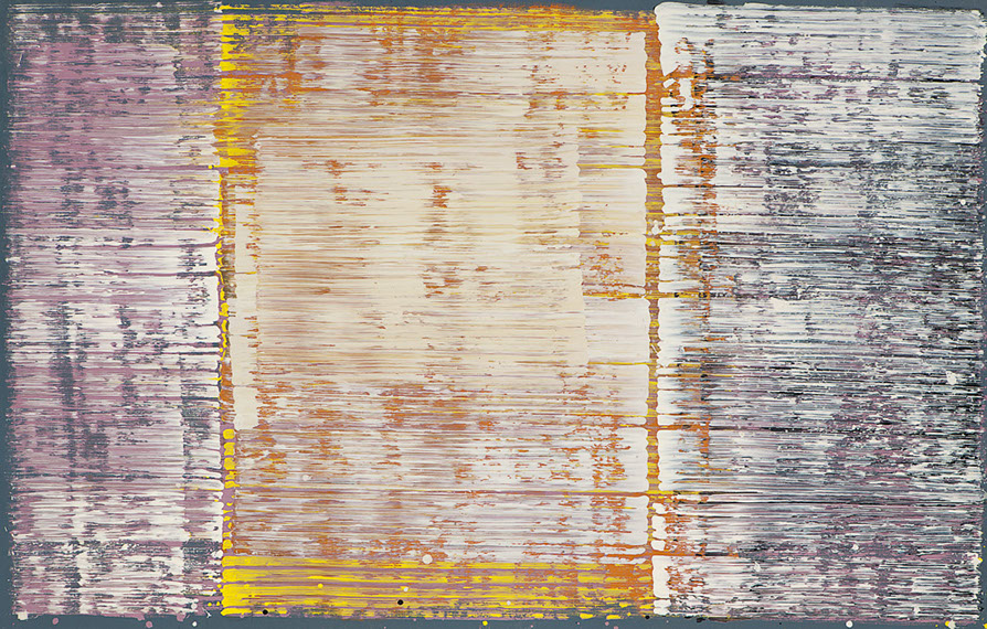 Ulrich Reimkasten, Monitor IV, 2012, Pigmente, Acryl, Leim auf Leinwand, 140 x 220 cm, Gewebte Bilder [25/25], Repro: Joachim Blobel