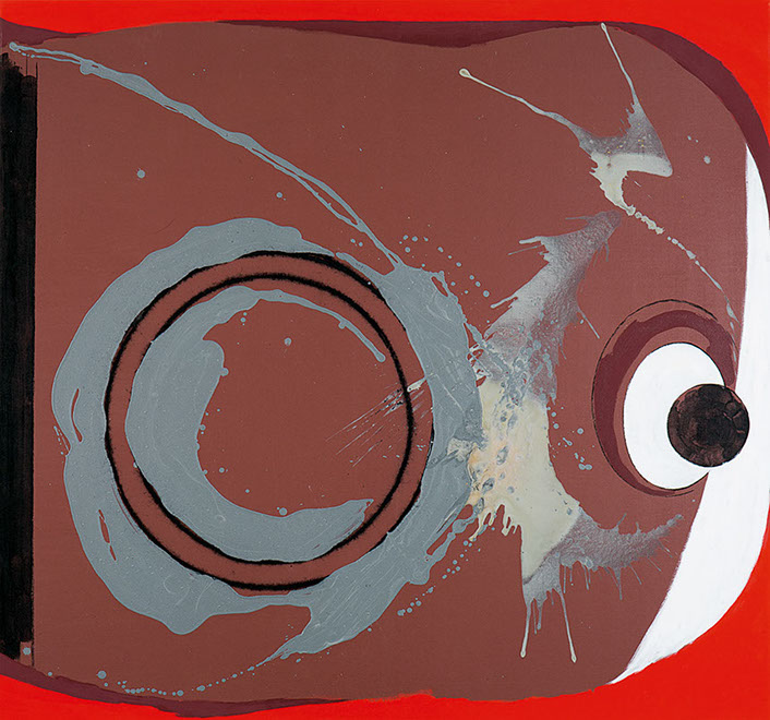 Ulrich Reimkasten, Schutzgott B, 2012, Pigmente, Acryl, Leim auf Leinwand, 140 x 150 cm, Schutzgötter [2/2], Repro: Joachim Blobel