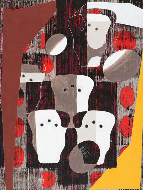 Ulrich Reimkasten, 1950, 2013, Pigmente, Acryl, Leim, Kreide auf Leinwand, 185 x 140 cm, morgen ist Heute gestern [1/3], Repro: Joachim Blobel