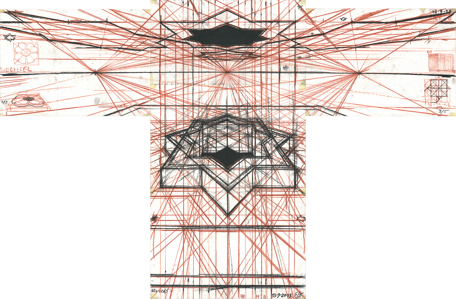 Ulrich Reimkasten, Brunnen, 2013, Zeichnung