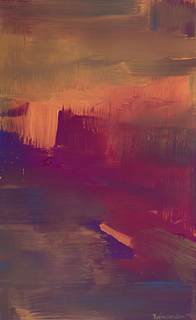 Ulrich Reimkasten, Raum 2, 2015, Pigmente, Acryl, Leim auf Leinwand, 155 x 95 cm, Rot-Gelb-Blau [10/33], Repro: Jule Roehr