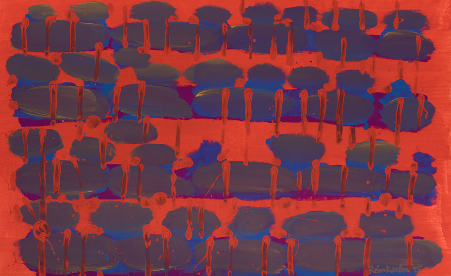 Ulrich Reimkasten, Rhythm Section 5, 2015, Pigmente, Acryl, Leim auf Leinwand, 95 x 155 cm, Rot-Gelb-Blau [29/33], Repro: Jule Roehr