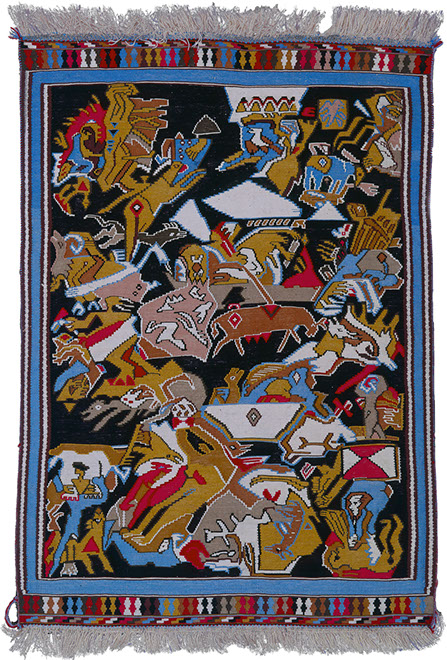 Ulrich Reimkasten, Raum 15, 2015, Pigmente, Acryl, Leim auf Leinwand, 155 x 95 cm, Rot-Gelb-Blau [23/33], Repro: Jule Roehr