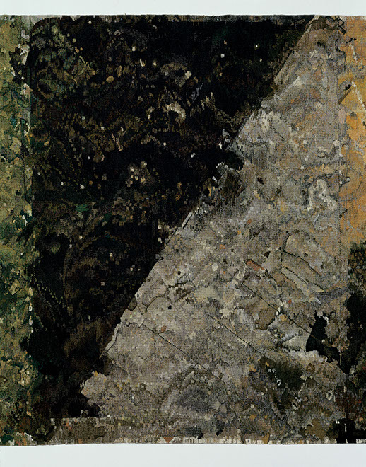 Ulrich Reimkasten, Raum 15, 2015, Pigmente, Acryl, Leim auf Leinwand, 155 x 95 cm, Rot-Gelb-Blau [23/33], Repro: Jule Roehr