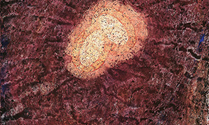 Ulrich Reimkasten, Formation Mühle 1, 1995, Pigmente, Kirschgummi auf Bütten, 105 x 78 cm, Formation Mühle [1/3], Repro: André Gessner