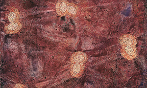 Ulrich Reimkasten, Formation Mühle 3, 1995, Pigmente, Kirschgummi auf Bütten, 105 x 78 cm, Formation Mühle [3/3], Repro: André Gessner