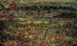 Ulrich Reimkasten, Ort der Kraft, 1996, Kohle, Pigmente, Kirschgummi auf Bütten, 105 x 78 cm, Repro: André Gessner