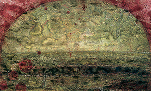 Ulrich Reimkasten, Ort der Kraft, 1996, Kohle, Pigmente, Kirschgummi auf Bütten, 105 x 78 cm, Repro: André Gessner