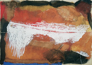 Ulrich Reimkasten, Walskelett, 1996, Pigmente, Acryl, Leim auf Karton in Bögen, 204 x 284 cm, Repro: Thomas Richter