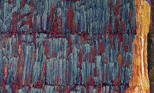 Ulrich Reimkasten, Sierra Madre, 1997, Pigmente, Acryl, Leim auf Karton in Bögen, 210 x 396 cm, Repro: Susanne Mundt