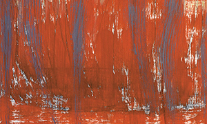 Ulrich Reimkasten, Krakebild, 2001, Pigmente, Acryl, Leim, Steinmehl, Kohle auf Leinwand, 130 x 140 cm, Krake [4/5], Repro: Thomas Richter