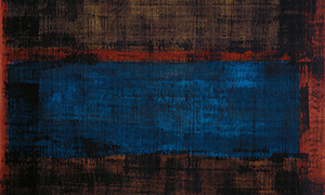 Ulrich Reimkasten, Der Block - Dunkler See, 2002, Pigmente, Acryl, Leim auf Jute, 205 x 268 cm, Klocksin [6/9], Repro: Thomas Richter