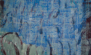 Ulrich Reimkasten, Nachlassender Lärm auf dem Lande, 2002, Pigmente, Acryl, Leim auf Jute, 205 x 235 cm, Klocksin [1/9], Repro: Thomas Richter