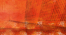 Ulrich Reimkasten, Heute, 2003, Pigmente, Acryl, Leim, Kohle auf Leinwand, 140 x 280 cm, Tzolkin [6/17], Repro: Joachim Blobel