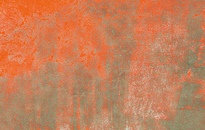 Ulrich Reimkasten, Zeitnahme 3, 2003, Staub auf grundierter Leinwand (Orange), 160 x 200 cm, Zeitforschung [3/8], Repro: Joachim Blobel
