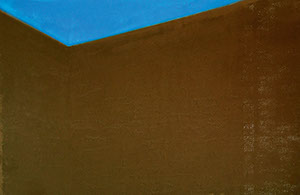Ulrich Reimkasten, Die Grube, 2005, Pigmente, Acryl, Leim auf Leinwand, 190 x 300 cm