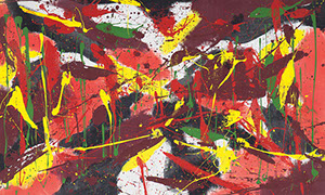 Ulrich Reimkasten, African Pattern, 2007, Pigmente, Acryl, Leim auf Leinwand, 170 x 280 cm, Ahnengeister [3/4], Repro: Joachim Blobel
