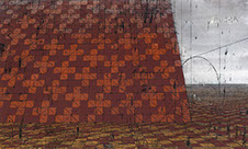 Ulrich Reimkasten, busca, 2007, Pigmente, Acryl, Leim, Kohle auf Leinwand, 170 x 280 cm, Den Berg hinauf träumen [4/5], Repro: Joachim Blobel