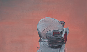 Ulrich Reimkasten, Spezialist I, 2008, Pigmente, Acryl, Leim auf Leinwand, 160 x 110 cm, Cyborgs [1/5], Repro: Joachim Blobel