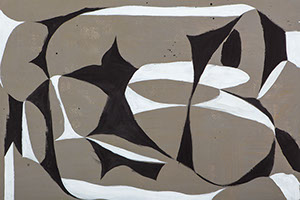 Ulrich Reimkasten, Dynamisches Gebilde, 2011, Pigmente, Acryl, Leim auf Leinwand, 160 x 240 cm, Figur [11/13], Repro: Joachim Blobel