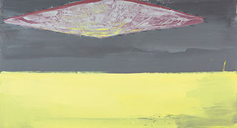 Ulrich Reimkasten, Gegenstück, 2011, Pigmente, Acryl, Leim auf Leinwand, 130 x 240 cm, Horizonte [4/7], Repro: Joachim Blobel