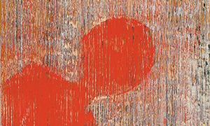 Ulrich Reimkasten, Kopf, 2012, Pigmente, Acryl, Leim auf Leinwand, 140 x 140 cm, Gewebte Bilder [21/25], Repro: Joachim Blobel