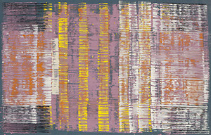 Ulrich Reimkasten, Monitor III, 2012, Pigmente, Acryl, Leim auf Leinwand, 140 x 220 cm, Gewebte Bilder [24/25], Repro: Joachim Blobel