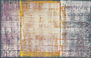 Ulrich Reimkasten, Monitor IV, 2012, Pigmente, Acryl, Leim auf Leinwand, 140 x 220 cm, Gewebte Bilder [25/25], Repro: Joachim Blobel