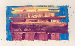 Ulrich Reimkasten, Palast 5, 2015, Pigmente, Acryl, Leim auf Leinwand, 135 x 220 cm, Rot-Gelb-Blau [5/33], Repro: Jule Roehr