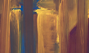 Ulrich Reimkasten, Raum 11, 2015, Pigmente, Acryl, Leim auf Leinwand, 155 x 95 cm, Rot-Gelb-Blau [19/33], Repro: Jule Roehr