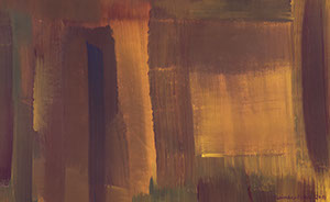Ulrich Reimkasten, Raum 4, 2015, Pigmente, Acryl, Leim auf Leinwand, 95 x 155 cm, Rot-Gelb-Blau [12/33], Repro: Jule Roehr