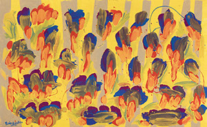 Ulrich Reimkasten, Rhythm Section 8, 2015, Pigmente, Acryl, Leim auf Leinwand, 95 x 155 cm, Rot-Gelb-Blau [32/33], Repro: Jule Roehr